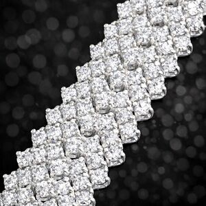 Suzanne Somers CZ Massive Tennis Statement Bracelet sterling silver Vintage HSN